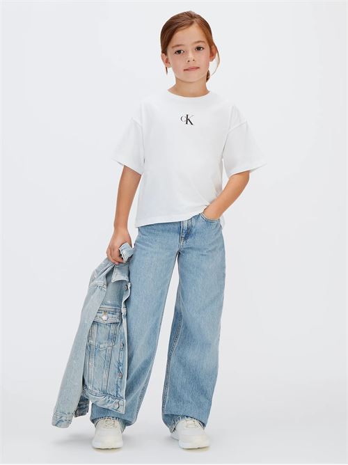 ck logo boxy t-shirt CALVIN KLEIN JEANS | LVCKSJA16GYAF